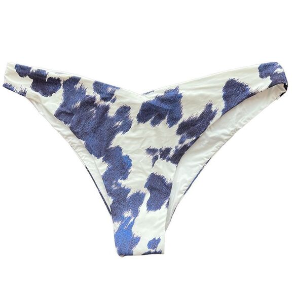 We wore what Delilah reversible swim bikini bottom xl navy blue cowhide print - Picture 2 of 4